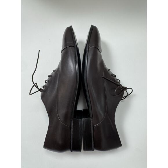 SALVATORE FERRAGAMO Leather Oxford Dress Shoes Size US 8.5 D Dark Brown main image 4
